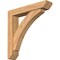 Ekena Millwork Thorton Slat Smooth Bracket w/ Offset Brace, Western Red Cedar, 5 1/2"W x 28"D x 28"H BKT0604X28X28THR06SWR - alternate 1